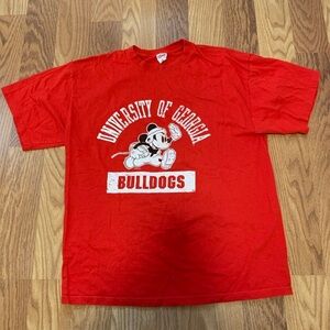 Vintage GEORGIA BULLDOGS
Mickey Mouse Red T-Shirt XL Unisex